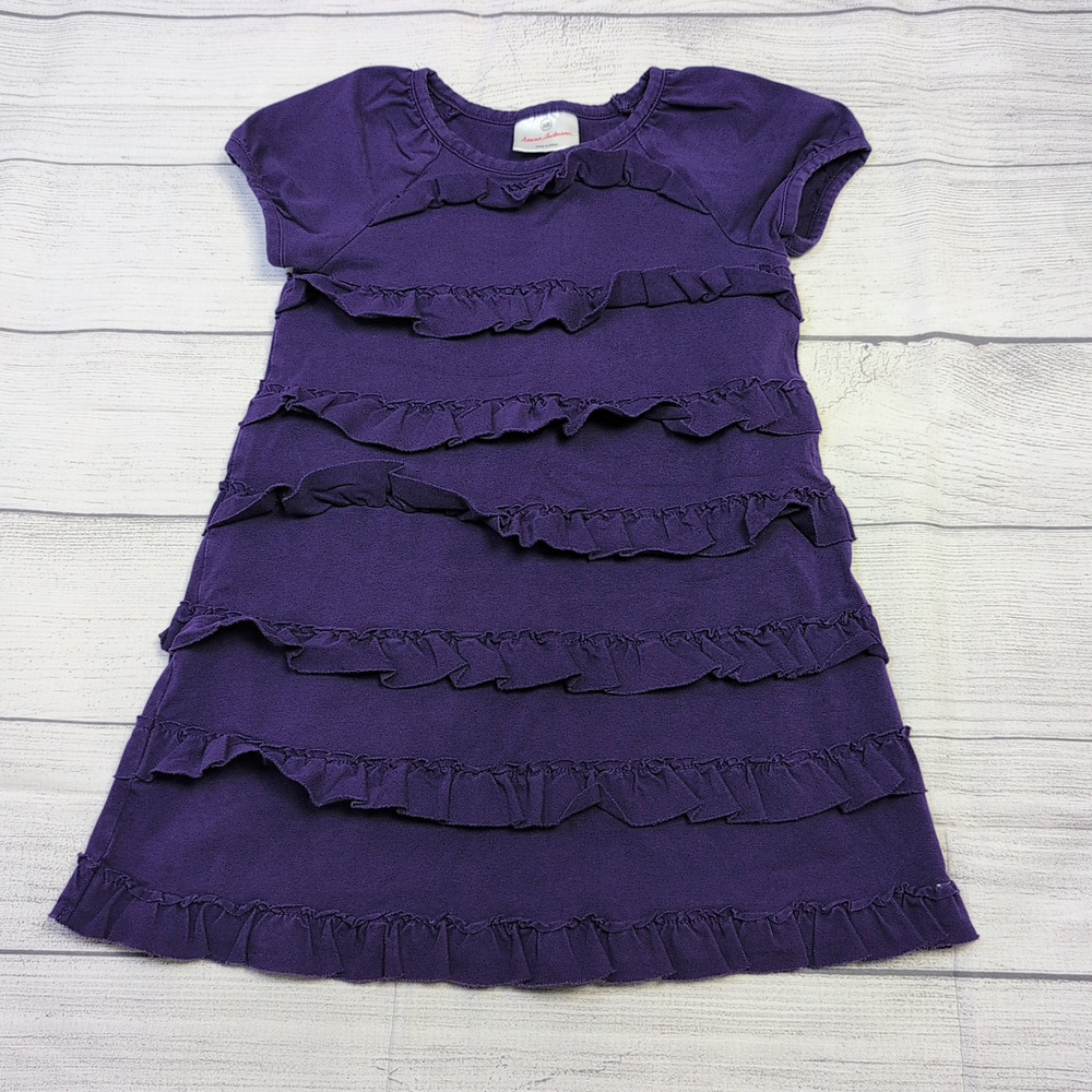 4 Hanna Andersson Purple Ruffle Dress